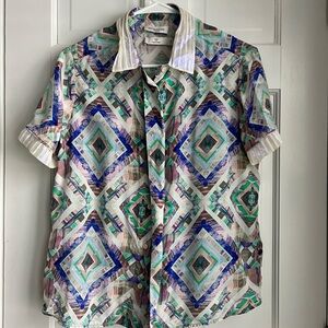 Geometric Multicolor Men's Casual Shirt